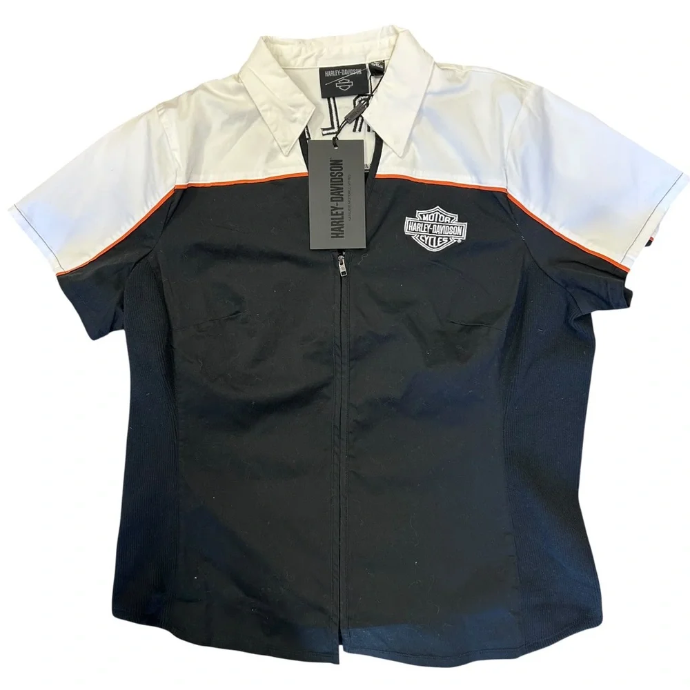 NWT Harley-Davidson Women's Size 1W Elemental Zip Front Shirt 99024-23VW - Picture 1 of 9